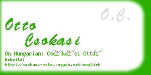 otto csokasi business card